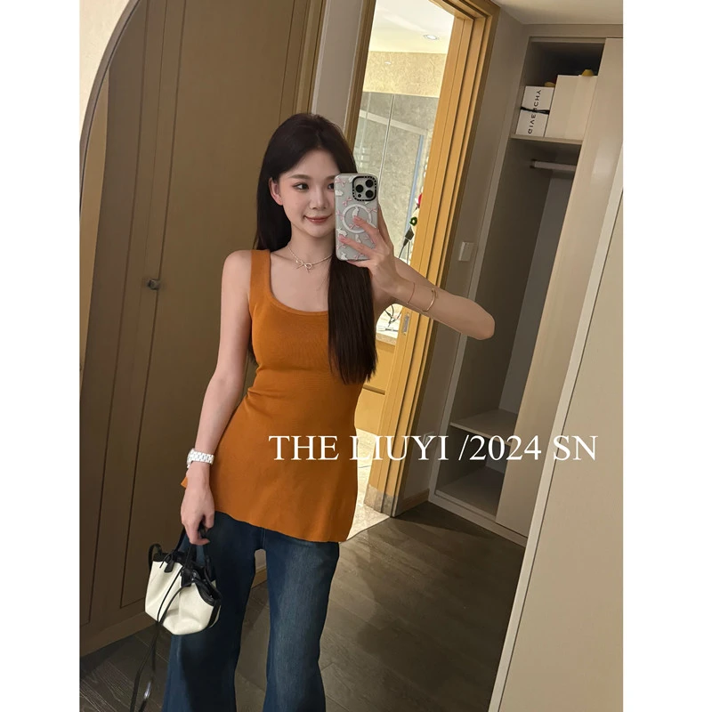 【LIUYI】反转魅力~无袖凉感针织镂空背心上衣47093