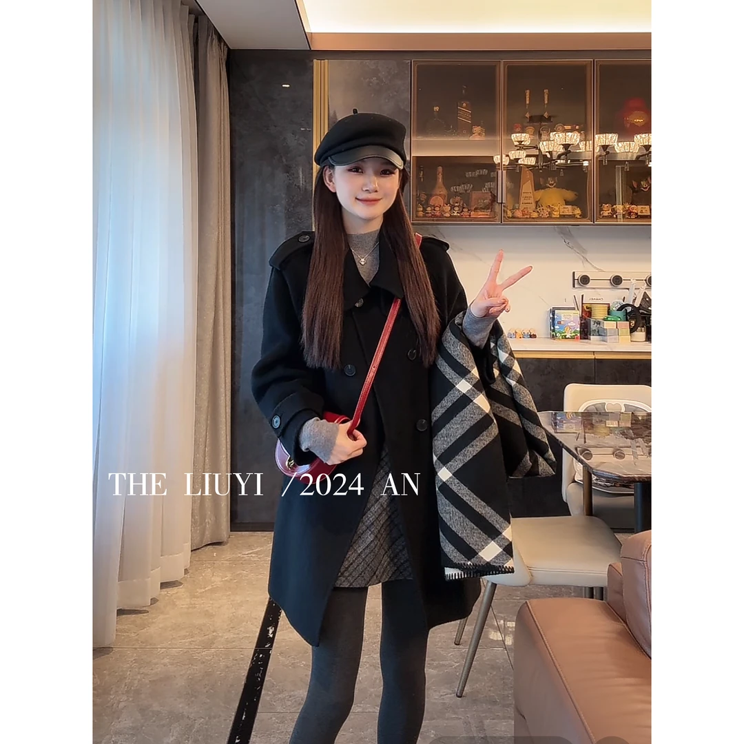 【LIUYI】米兰大衣~羊毛混纺外套双面呢大衣49129