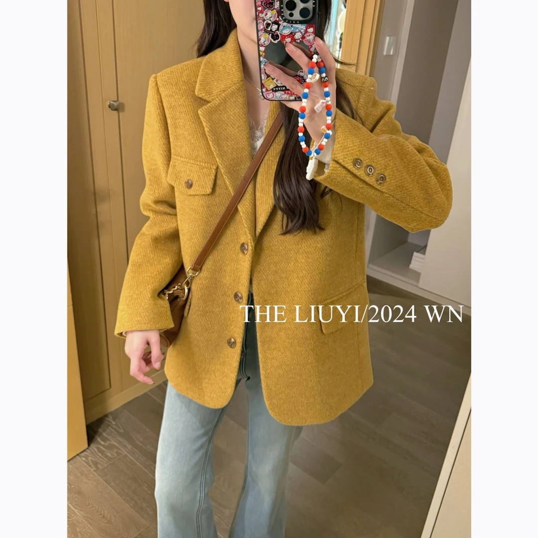 【LIUYI】广岛之恋~冬季90白鸭绒羽绒服西装外套411267