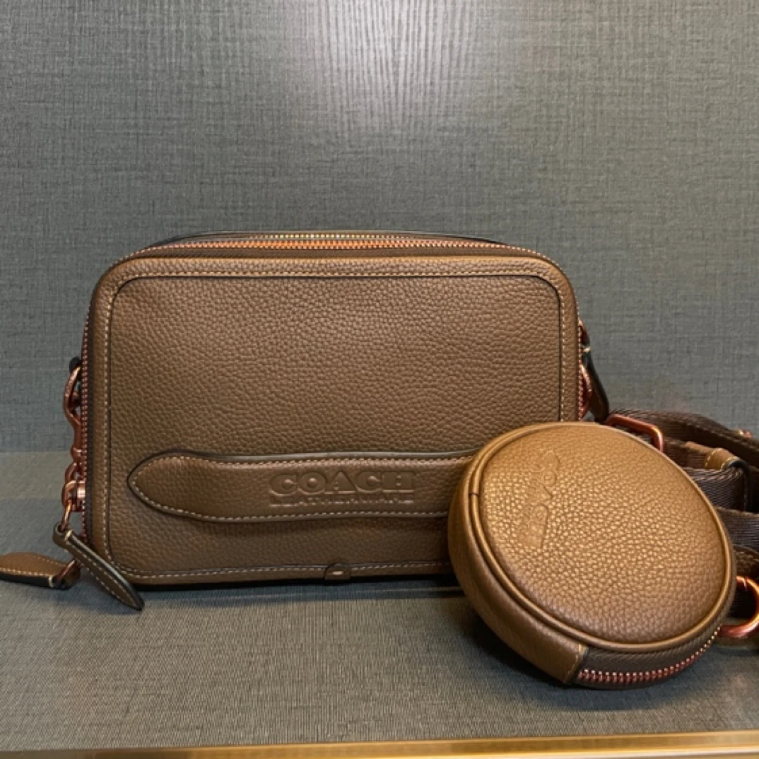 95新 COACH/蔻驰 95新蔻驰棕色相机包