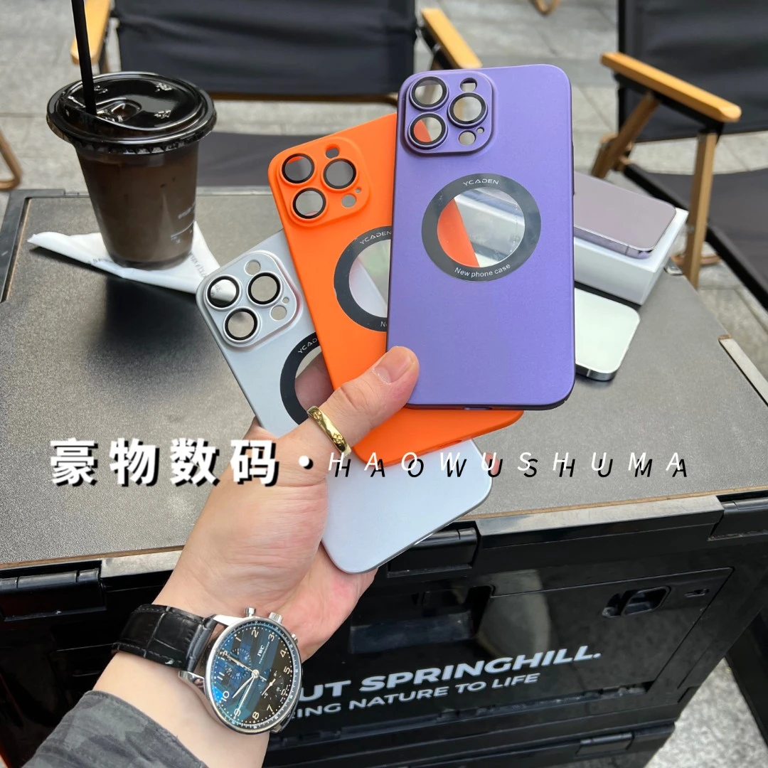 鱼眼漏标IPhone14/13/12超薄镜头全包肤感磨砂Magsafe苹果磁吸壳