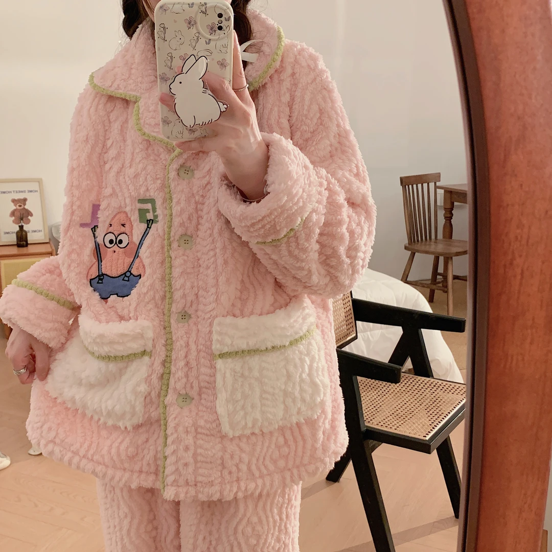 【冬款加厚加绒5-15度】11-3月月子服孕妇睡衣秋冬季哺乳睡衣喂奶
