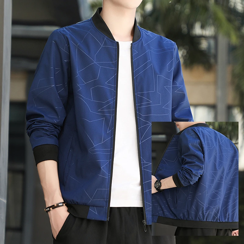 外套男士春秋季2023新款百搭韩版男装爆款上衣减龄外穿休闲夹克