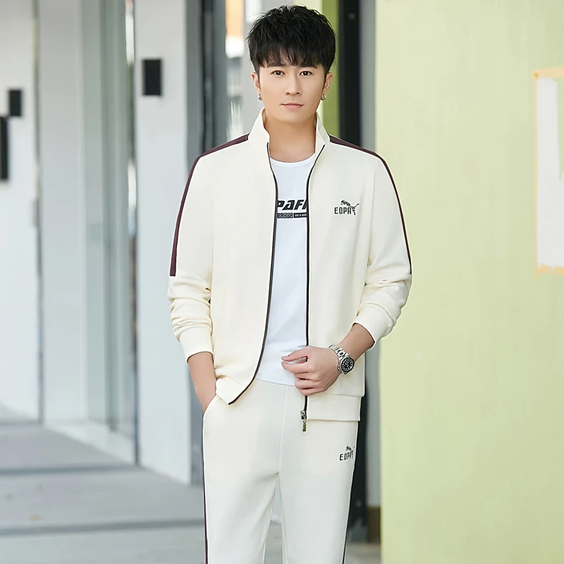 男士运动套装春秋季新款时尚休闲运动服青年帅气潮男跑步服两件套