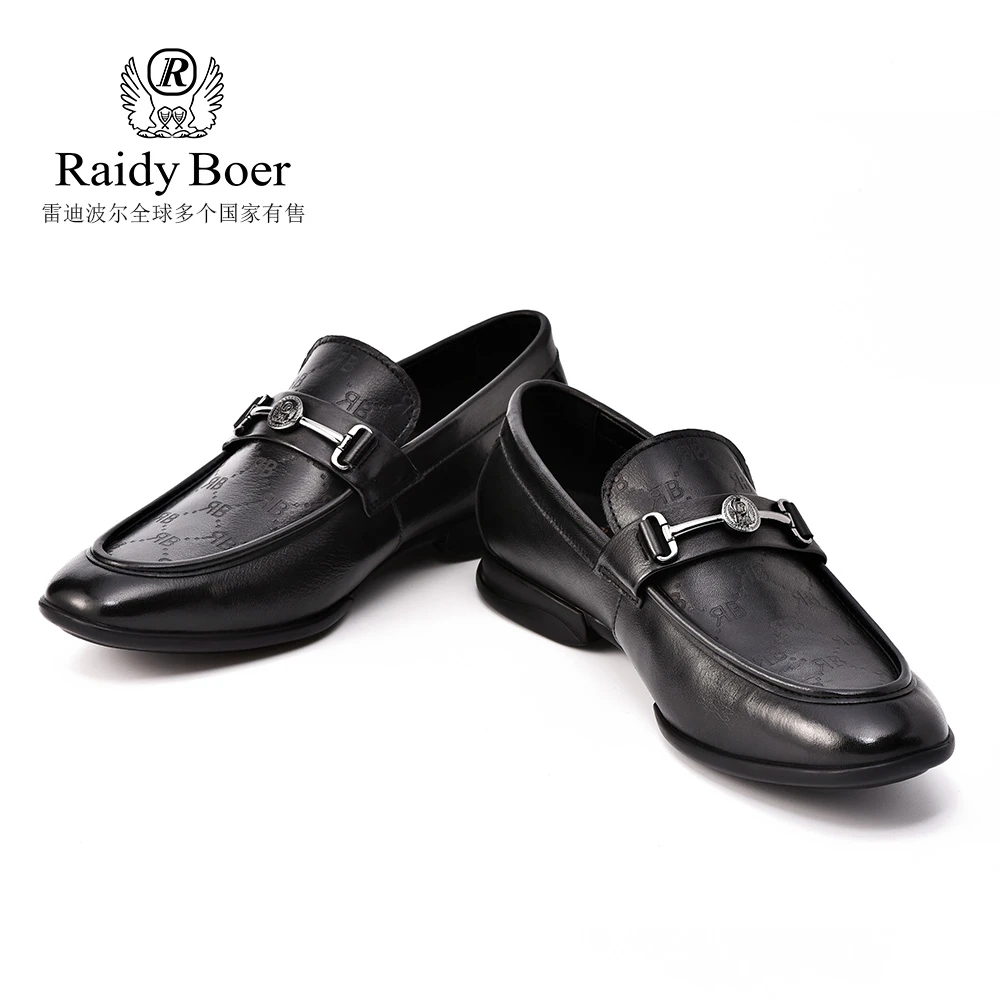 雷迪波尔秋季新品 时尚商务休闲简约英伦缓牛皮鞋2001