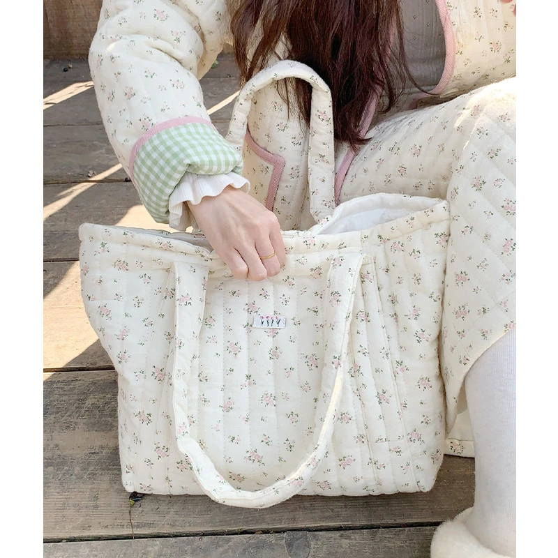 新品上新芒岁法式小众碎花手提包印花单肩包