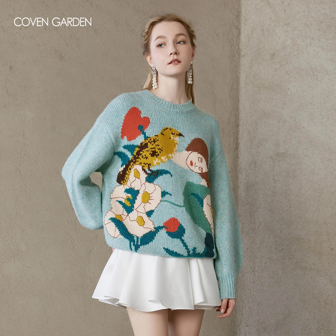 哥文花园 联名插画毛衣 CTA4031010 COVEN GARDEN