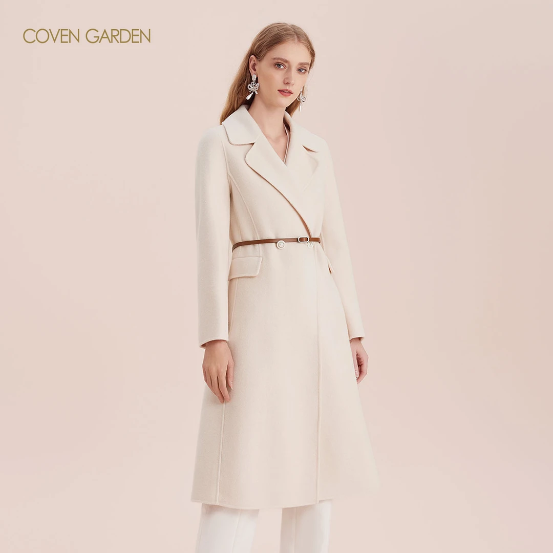 哥文花园 浅杏色双面毛呢外套 COVEN GARDEN CTA4341680
