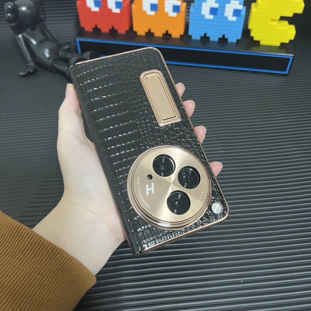 臻立OPPOFindN3手机壳findn3折叠屏保护套真皮磁吸铰链全包防摔男
