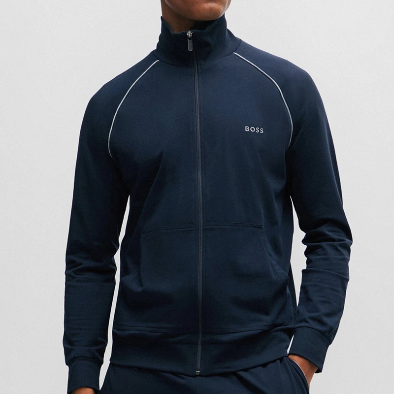 HUGO BOSS雨果博斯男士卫衣立领拉链春秋新款长袖休闲运动户外