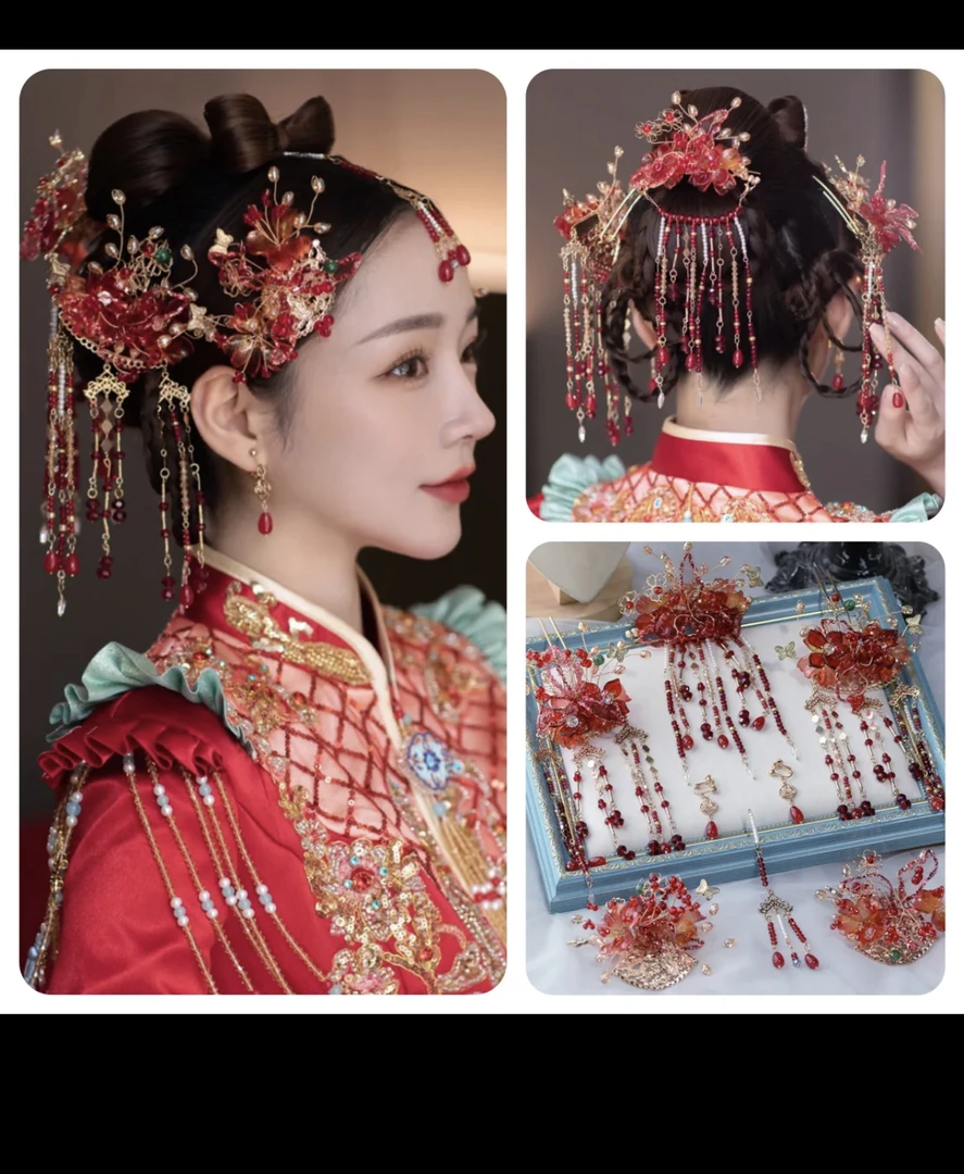 阿幸饰品红色流量七件套