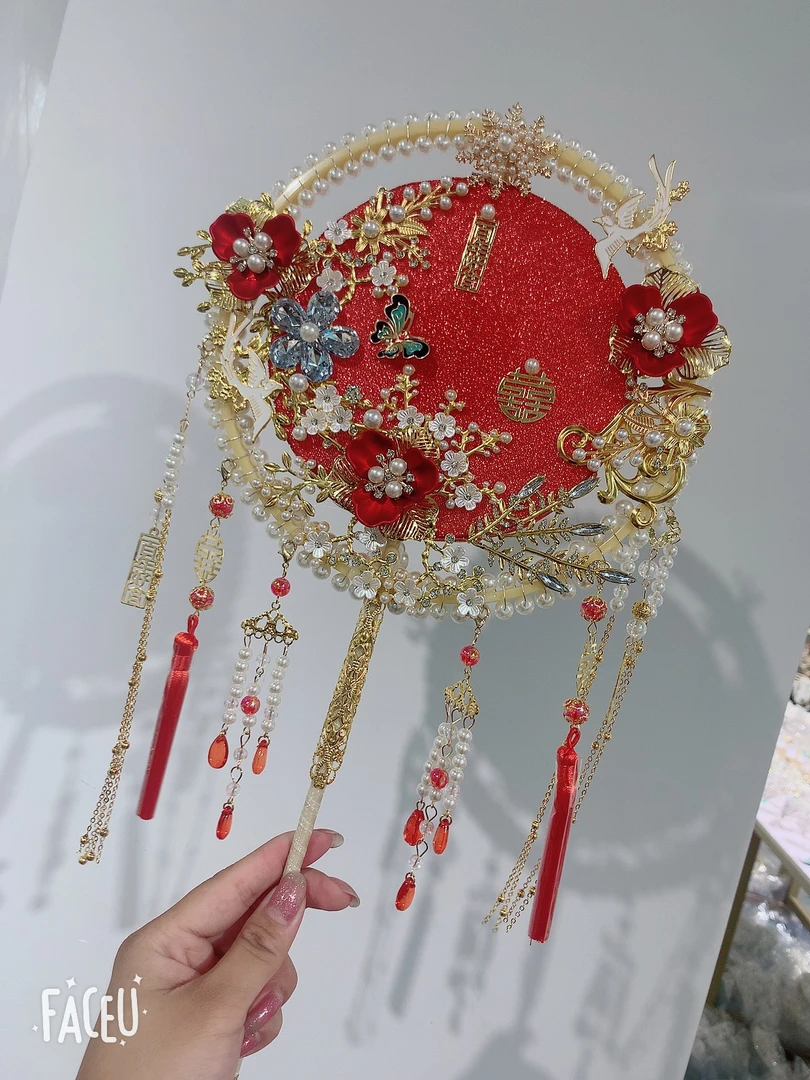 新款秀禾配饰团扇现货扇子