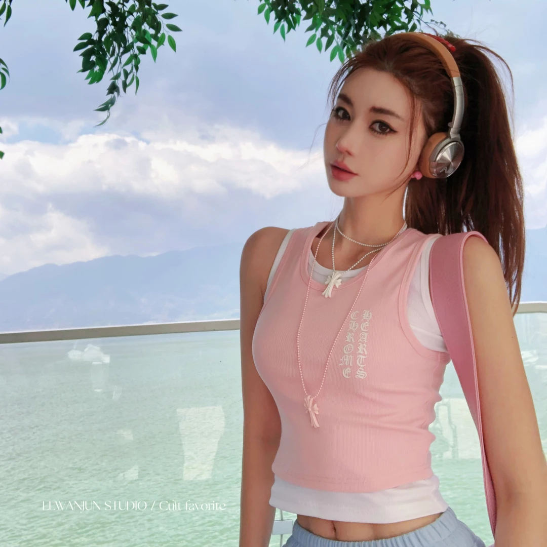 【婉君】夏季显瘦短款打底无袖背心LWJ24A1T544