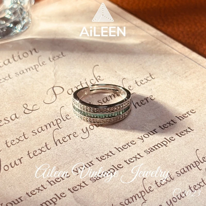 钛钢玻璃戒指 钛钢戒指 C1023 法 【佛罗伦萨印记】AiLeeN爱琳 戒指