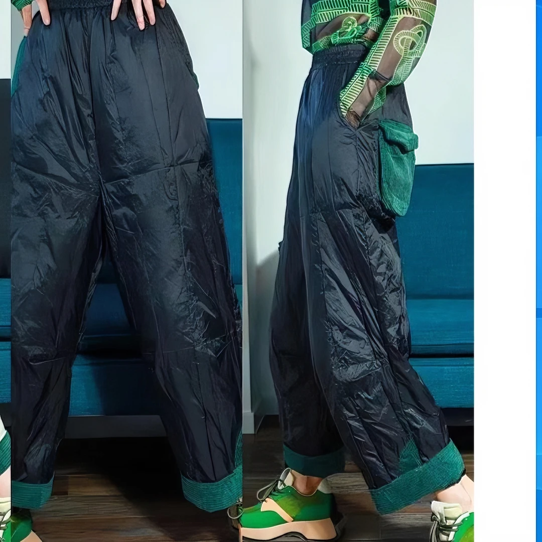 茜茜の恋爱舞服饰  绿口袋羽绒裤