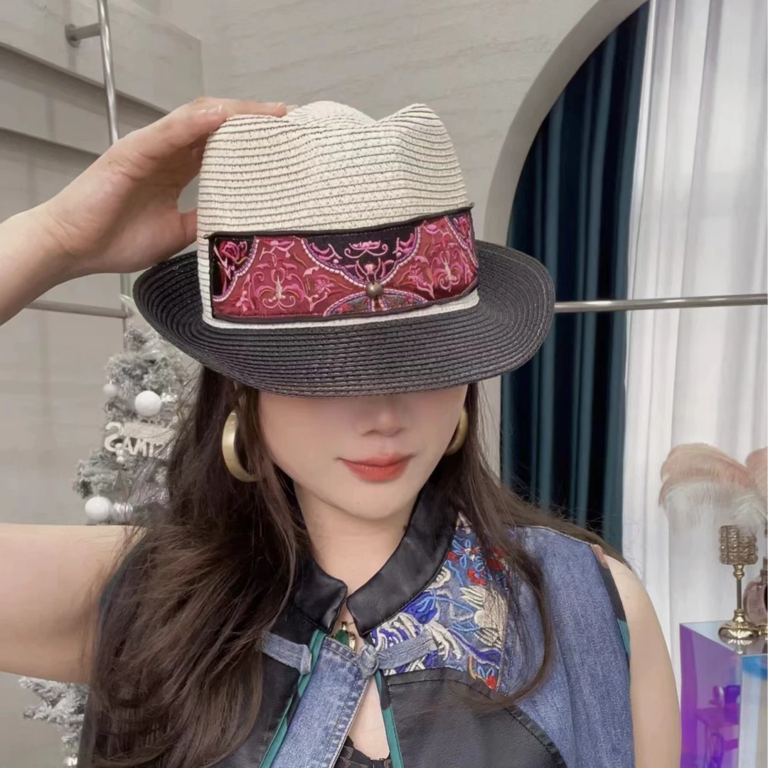 爱舞牛仔休闲夏季蕾丝服饰茜茜之恋时尚编织草帽