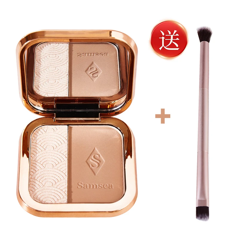 Samsea圣希 高光修容粉一体盘侧影提亮粉持久粉质新手化妆品亲肤