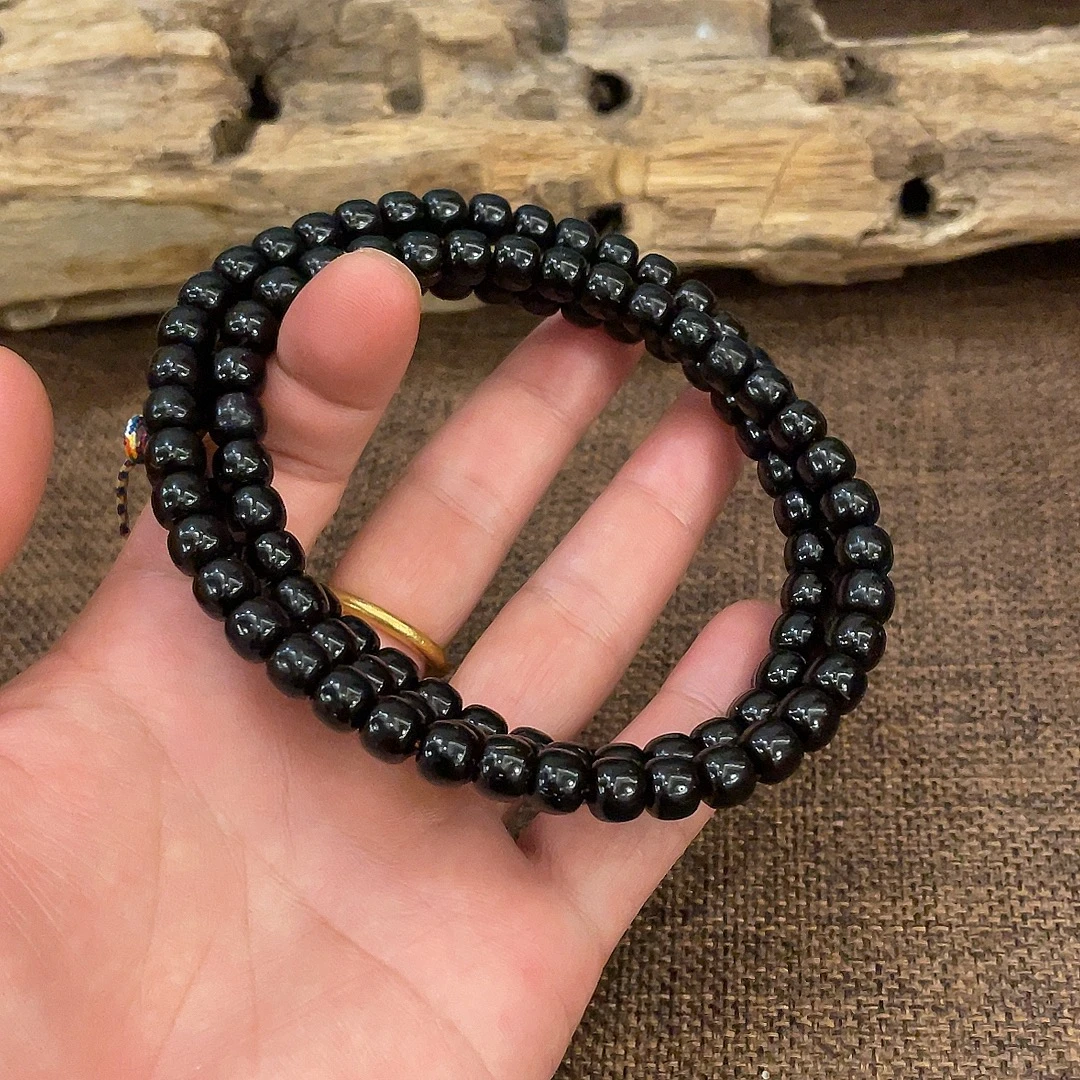 【初元级I老型】原生态印尼椰蒂精选108颗念珠长串手链男女款