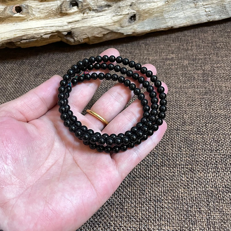 【王中王I圆珠】全手工抛光原生态印尼老椰蒂108长串手链