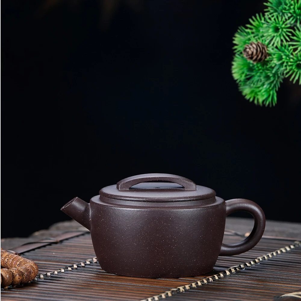 黄龙山原矿老紫拼砂—汉瓦壶