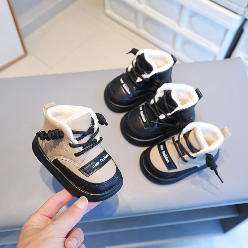 儿童棉鞋男童女童加绒冬季小孩女孩大棉鞋二棉鞋外穿童鞋加厚保暖