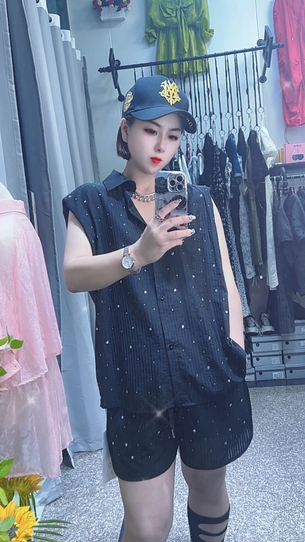 丹丹私服 欧货休闲烫钻套装福利