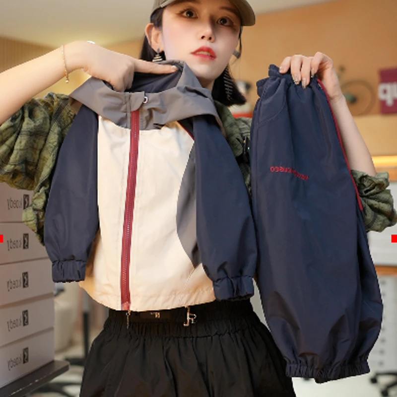 儿童秋季冲锋衣套装2025新款男女童运动休闲开衫外套爆款两件套潮