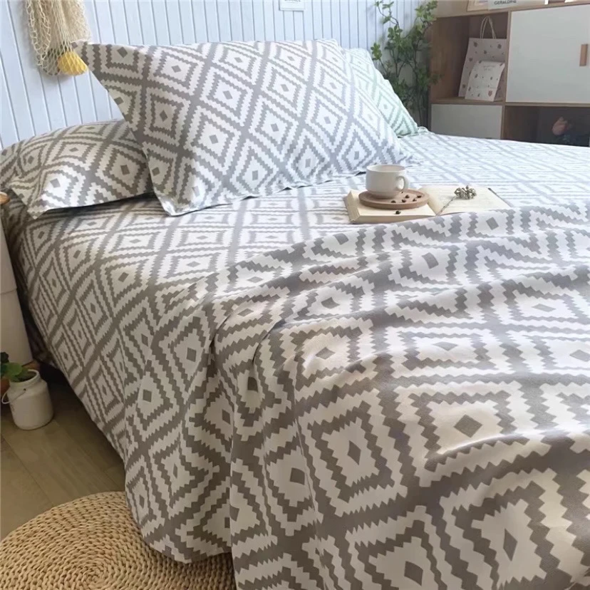 仙棕床单系列 原棉多功能粗布床单枕套透气简约榻榻米双面（多）