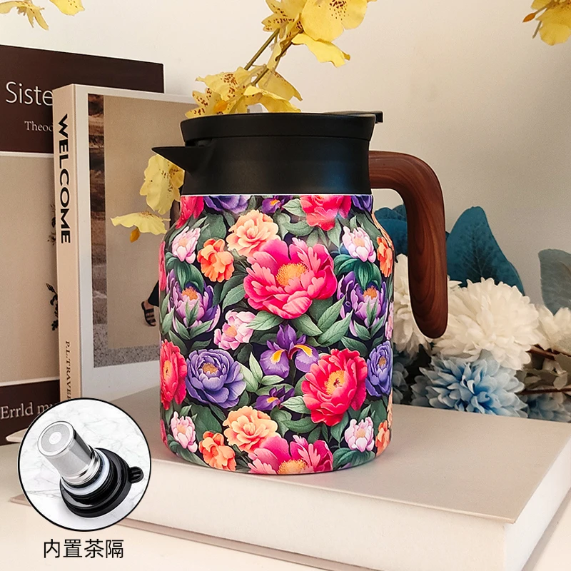 保温壶316不锈钢大容量焖茶壶家用老白茶闷泡茶水分离开水保暖瓶