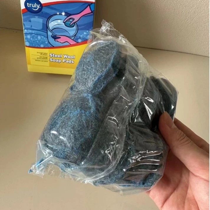 含皂清洁球钢丝球去污膏奇异刷魔力擦厨房油浴室玻璃水垢钢丝球