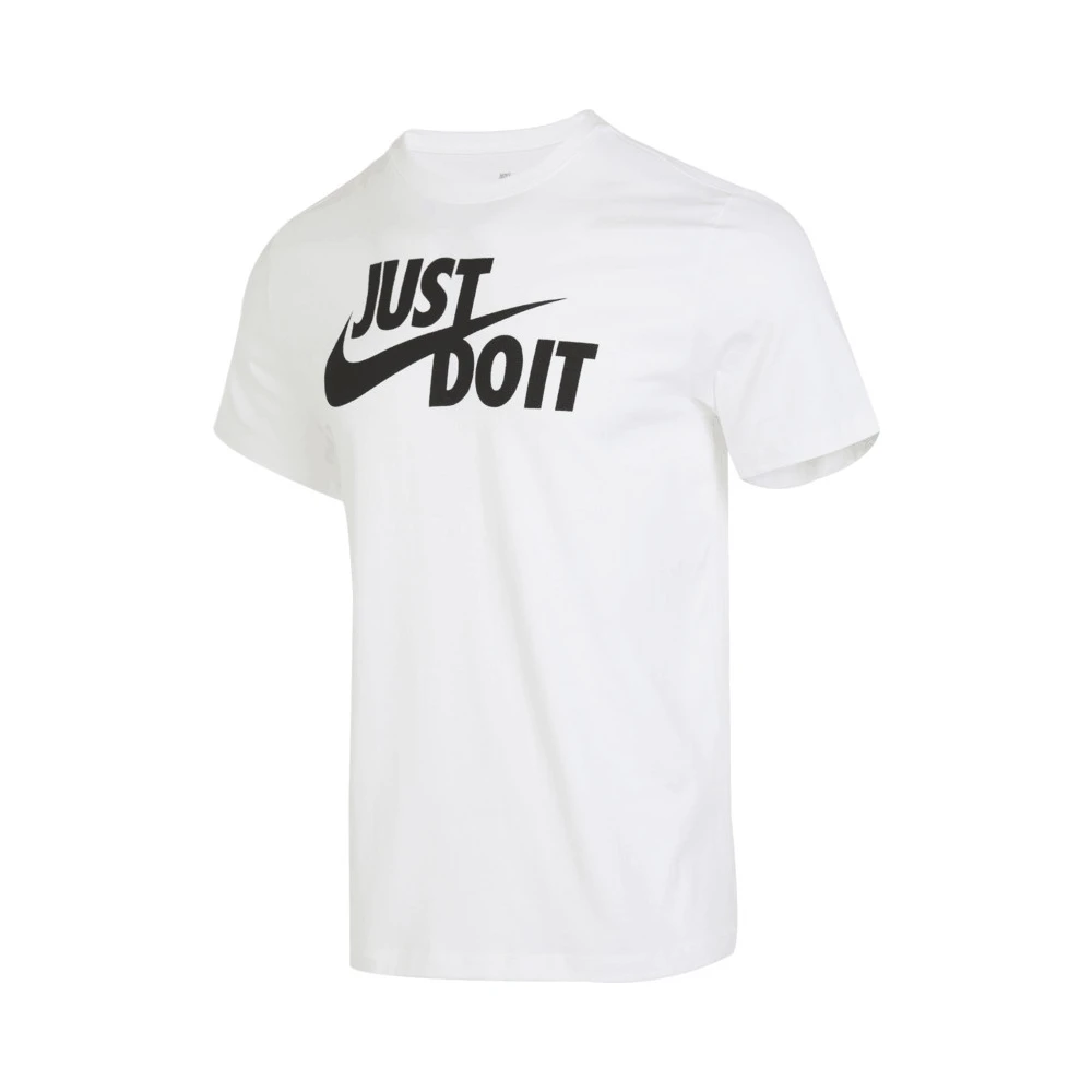 NIKE耐克男子经典 JUST DO IT SWOOSH白色棉T短T恤AR5007-100