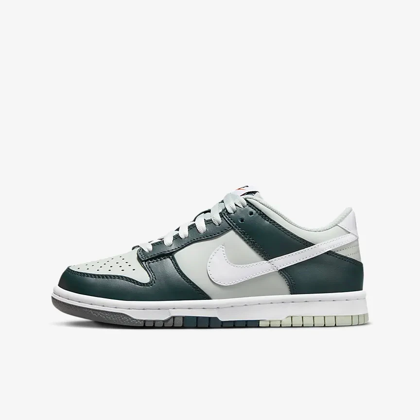NIKE耐克DUNKLOW(GS)白绿休闲复古半鞋校园FB9109-300