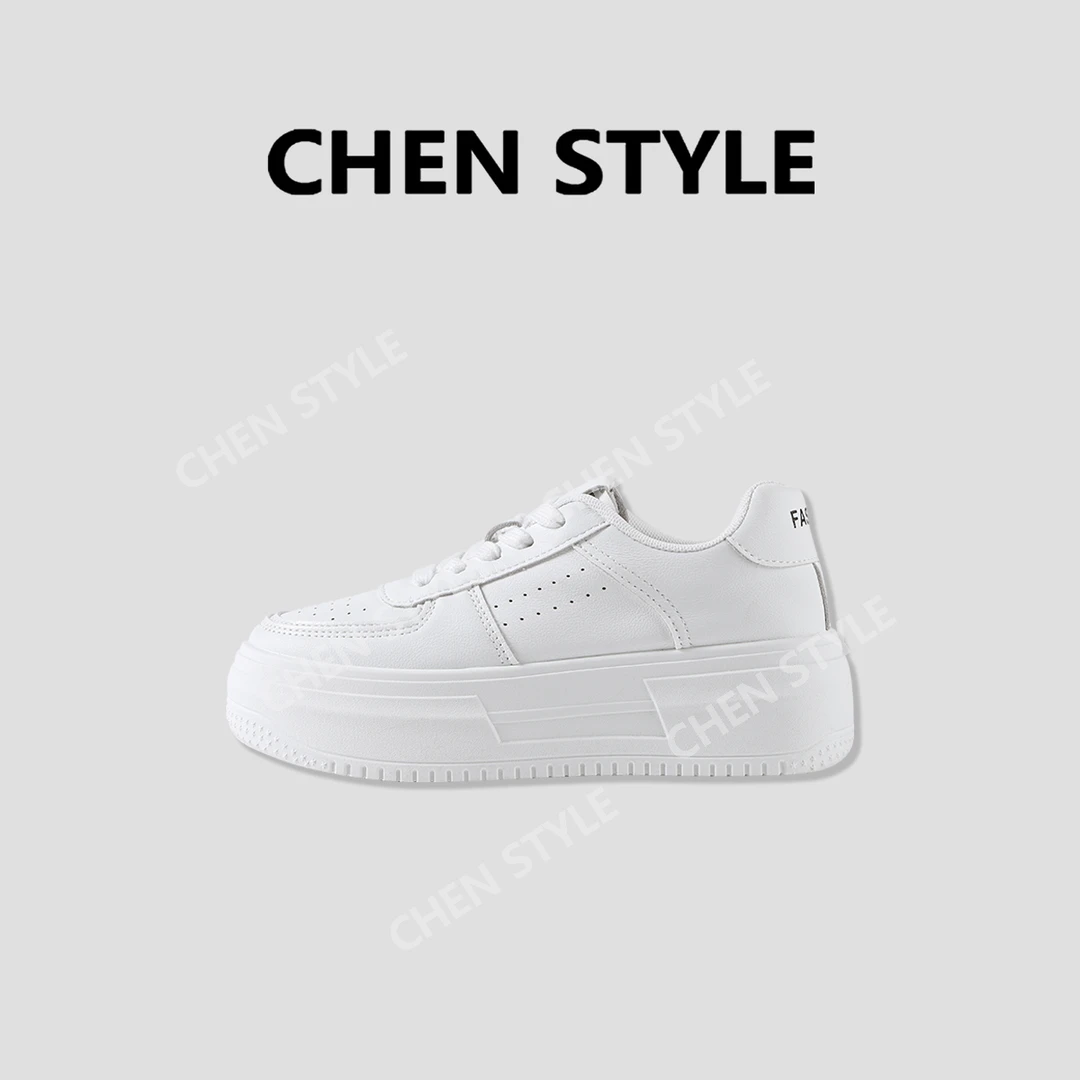 楚楚君~X99621厚底百搭舒适小白鞋