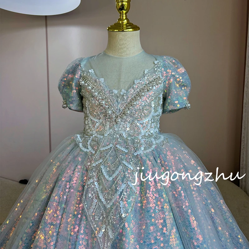 【半糖梦梦】儿童女童夏季生日走秀花童宴会洋气轻奢晚礼服