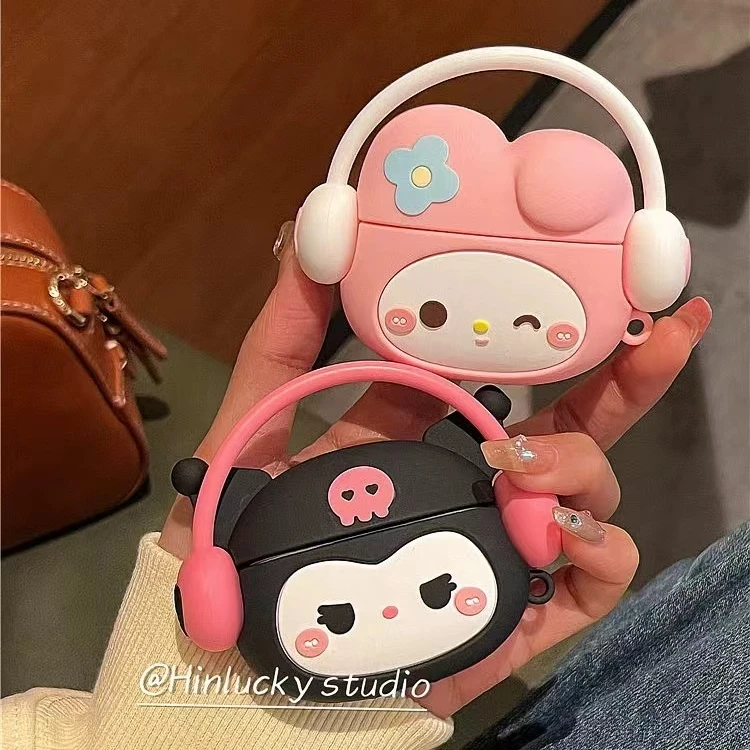 卡通库洛米美乐蒂适用airpodspro2耳机保护套airpods1/2无线蓝牙