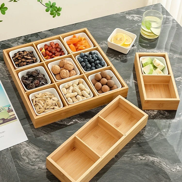 围炉煮茶干果盒分格糖果盒水果托盘零食小吃创意收纳盒坚果盘小格