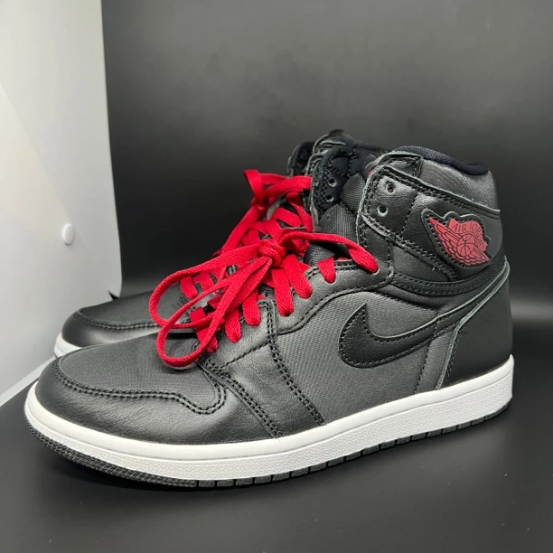 40.5码/二手/aj1 黑丝绸 OG 高帮 男款板鞋