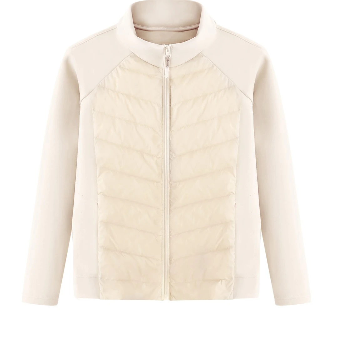 【GuoXiaoYang】秋冬女士防风轻薄立领时尚防风拼接外套