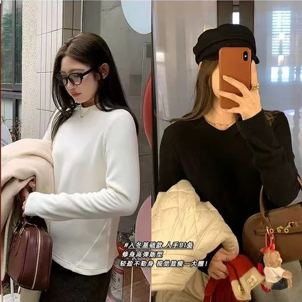 【现货秒发-NAZ微胖定制】小圆领基础百搭保暖打底