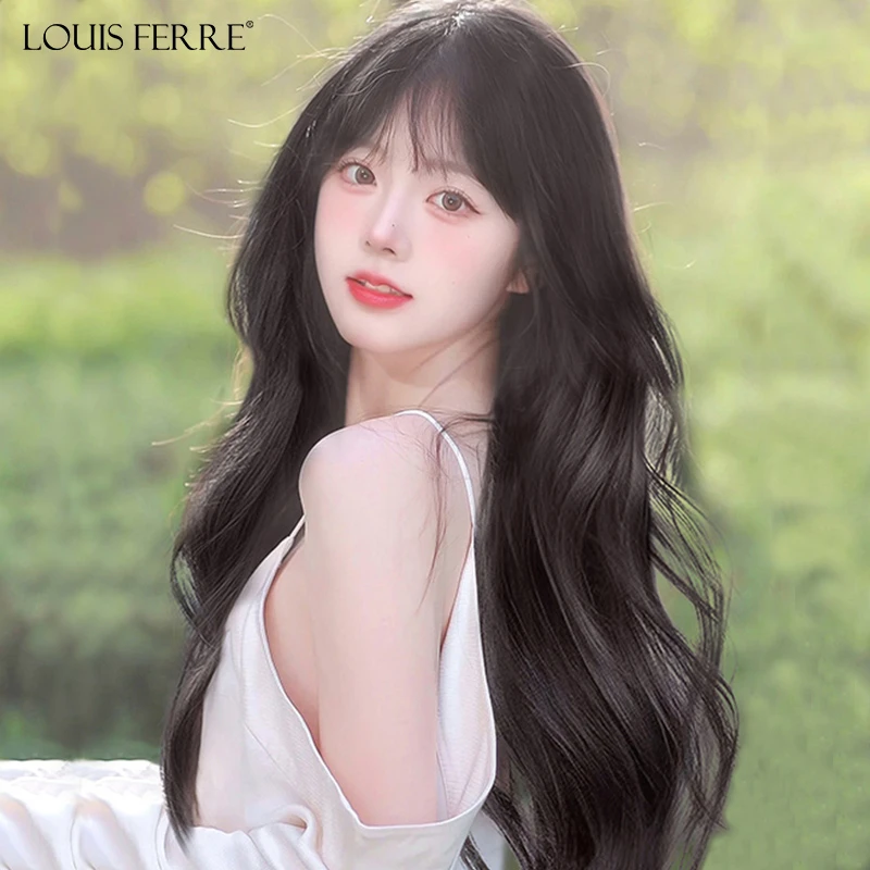 【妈生感头皮真的很真】假发女长卷发全真发自然时尚全头套真人发
