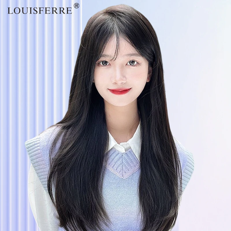 【万能刘海-自由打理】假发女长发真发全头套式全真人发蕾丝假发