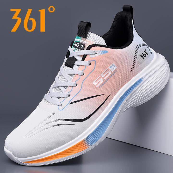 361°学生运动鞋2024秋冬季新款休闲鞋减震回弹跑步鞋皮面百搭男鞋