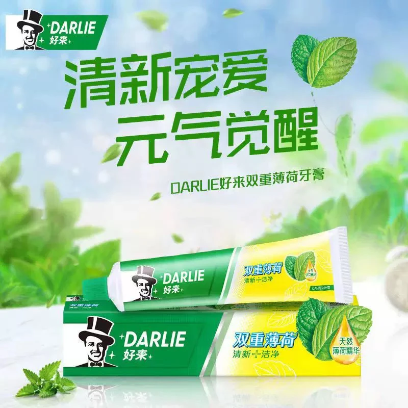 好来 黑人双重薄荷牙膏 90g*2支