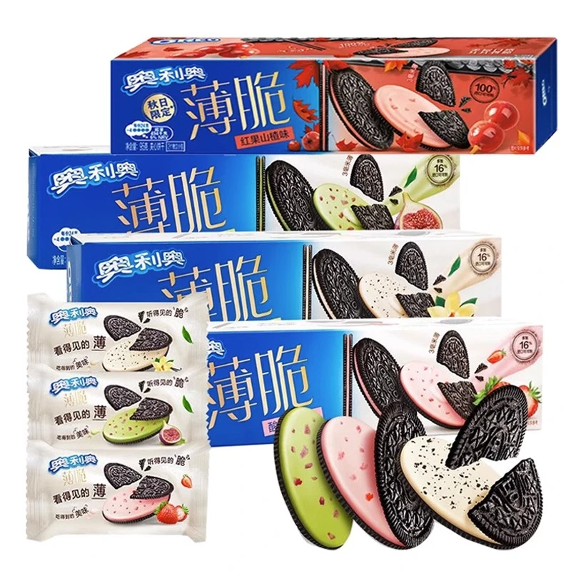 奥利奥薄脆饼干95g*3盒 秋日限定新品亿滋超薄饼干零食品
