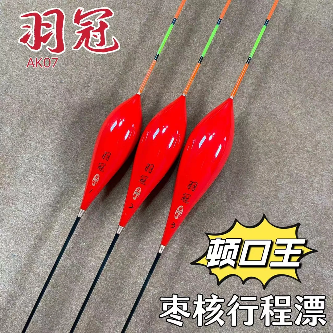 羽冠AK07黑坑枣核行程鲫鲤混养漂