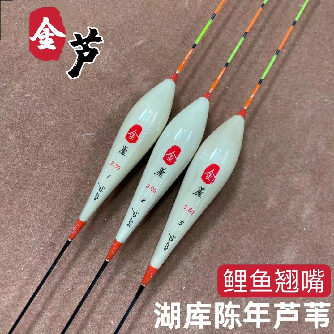 金芦L06湖库鲤鱼饵料翘嘴、高灵敏运动钓鱼陈年带壳芦苇垂钓漂vs