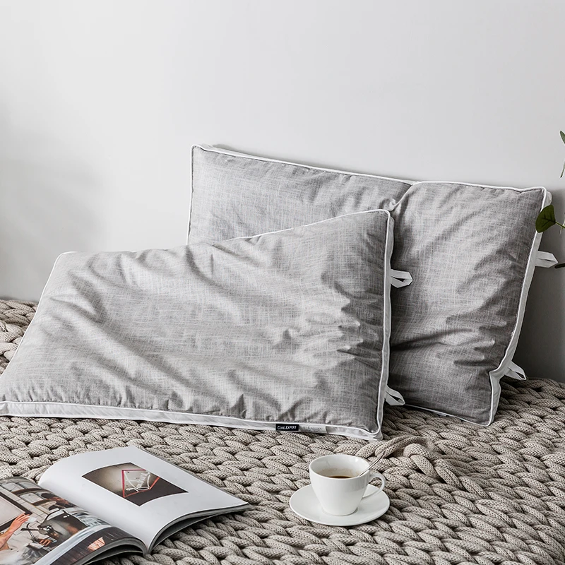 中枕软硬两用单人立体荞麦纤维枕芯简约护颈酒店成人枕头一对拍2