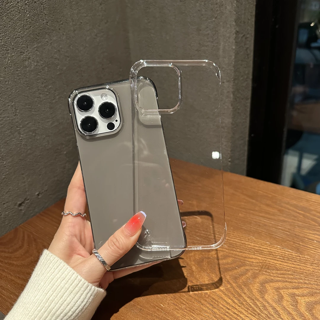 网红爆款iPhone15ProMax手机壳苹果14plus亚克力13Pro透明12硬壳x