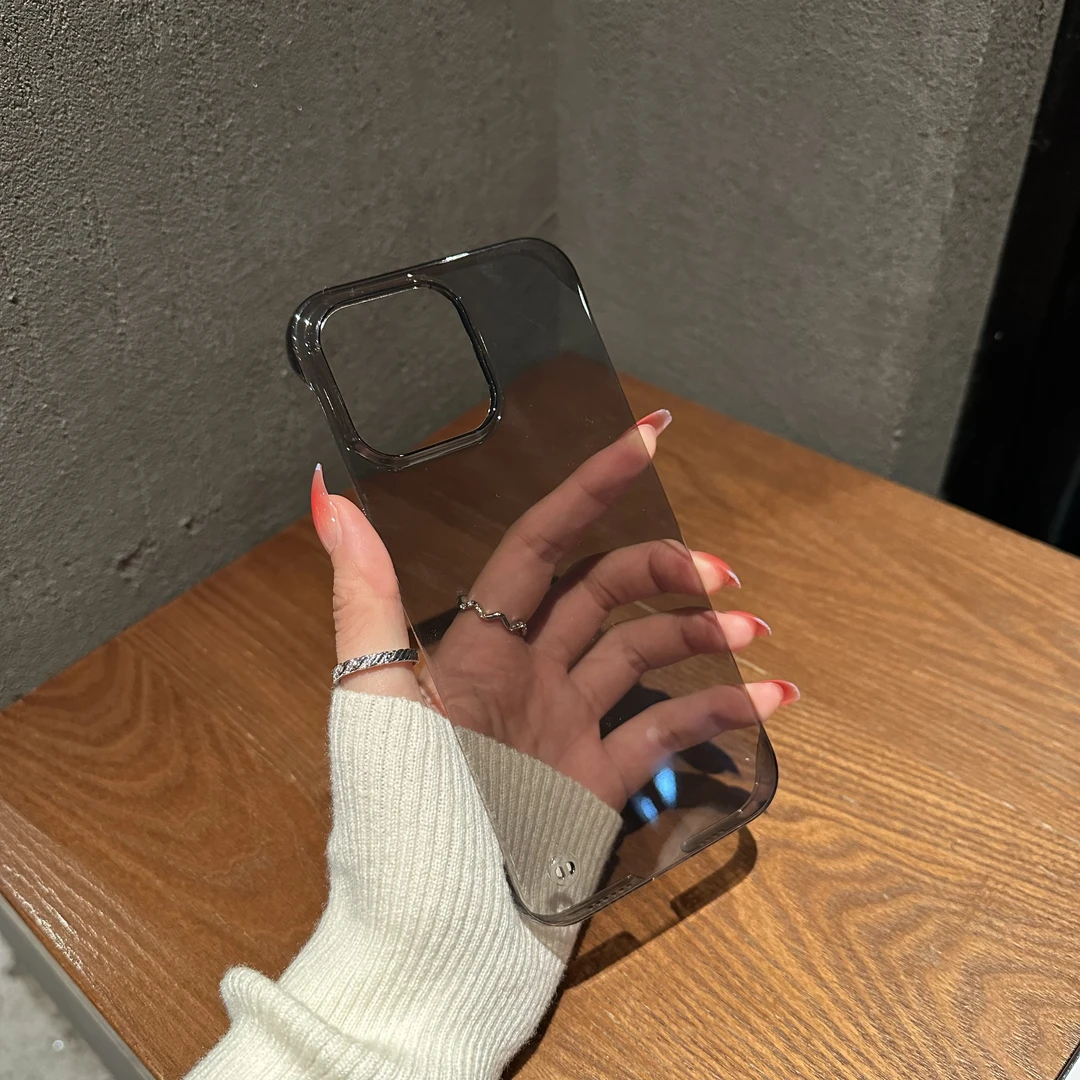 新款苹果15promax透明无边框iPhone14Plus透明超薄12简约13防摔xs
