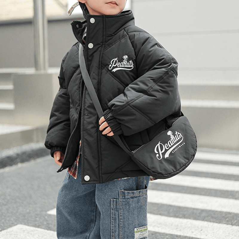 Snoopy/史努比23新款冬季男女童加厚保暖航线时尚棉服外套防风潮